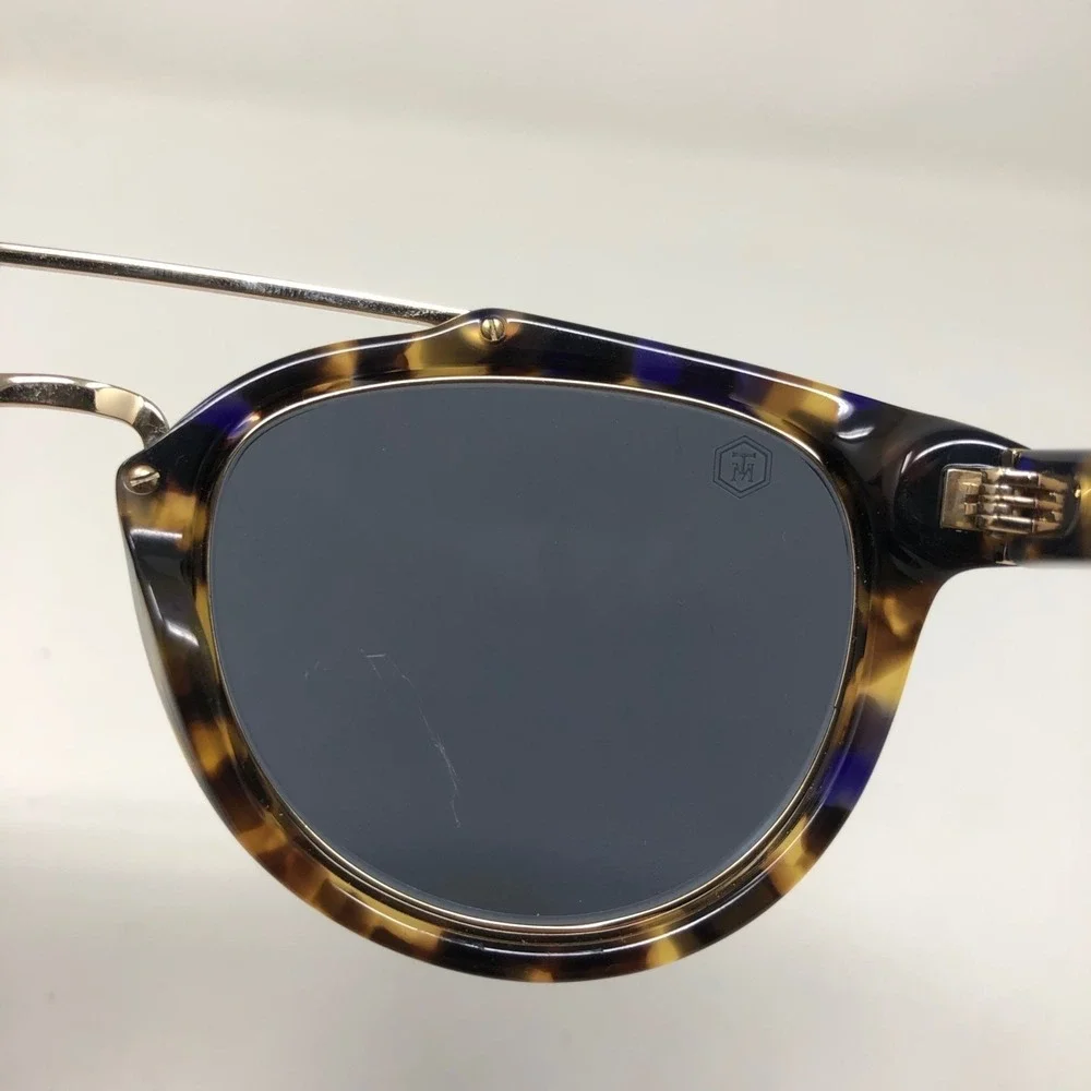 Taylor‎ Morris Roll Right Sunglasses Womens Tortoise Brown Round Mirrored Lens